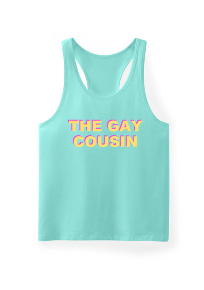 The Gay Cousin Pride Y2K Men Racerback Tank Top Cherrykitten