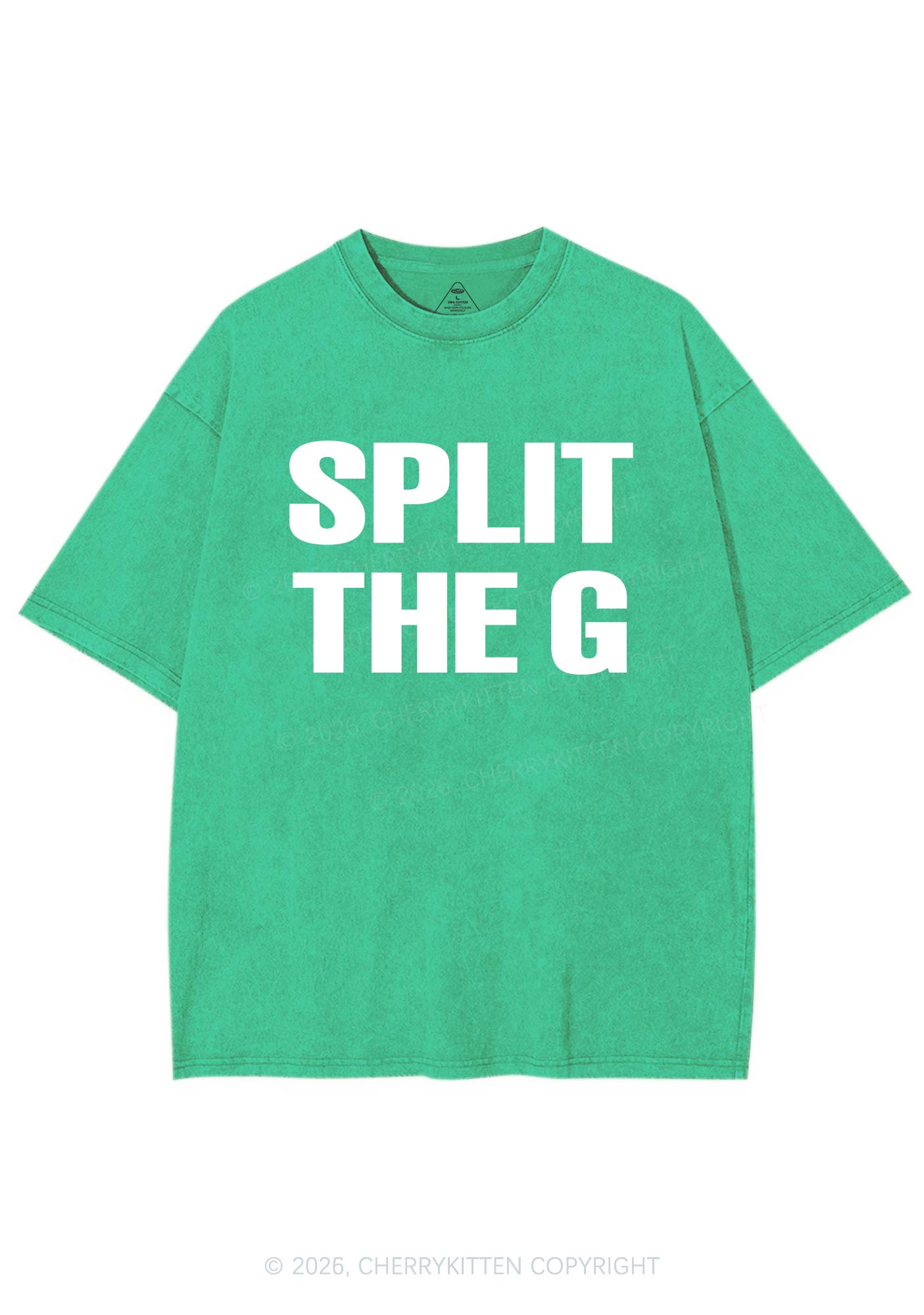 Split The G St Patricks Y2K Shirts Washed Tee Cherrykitten