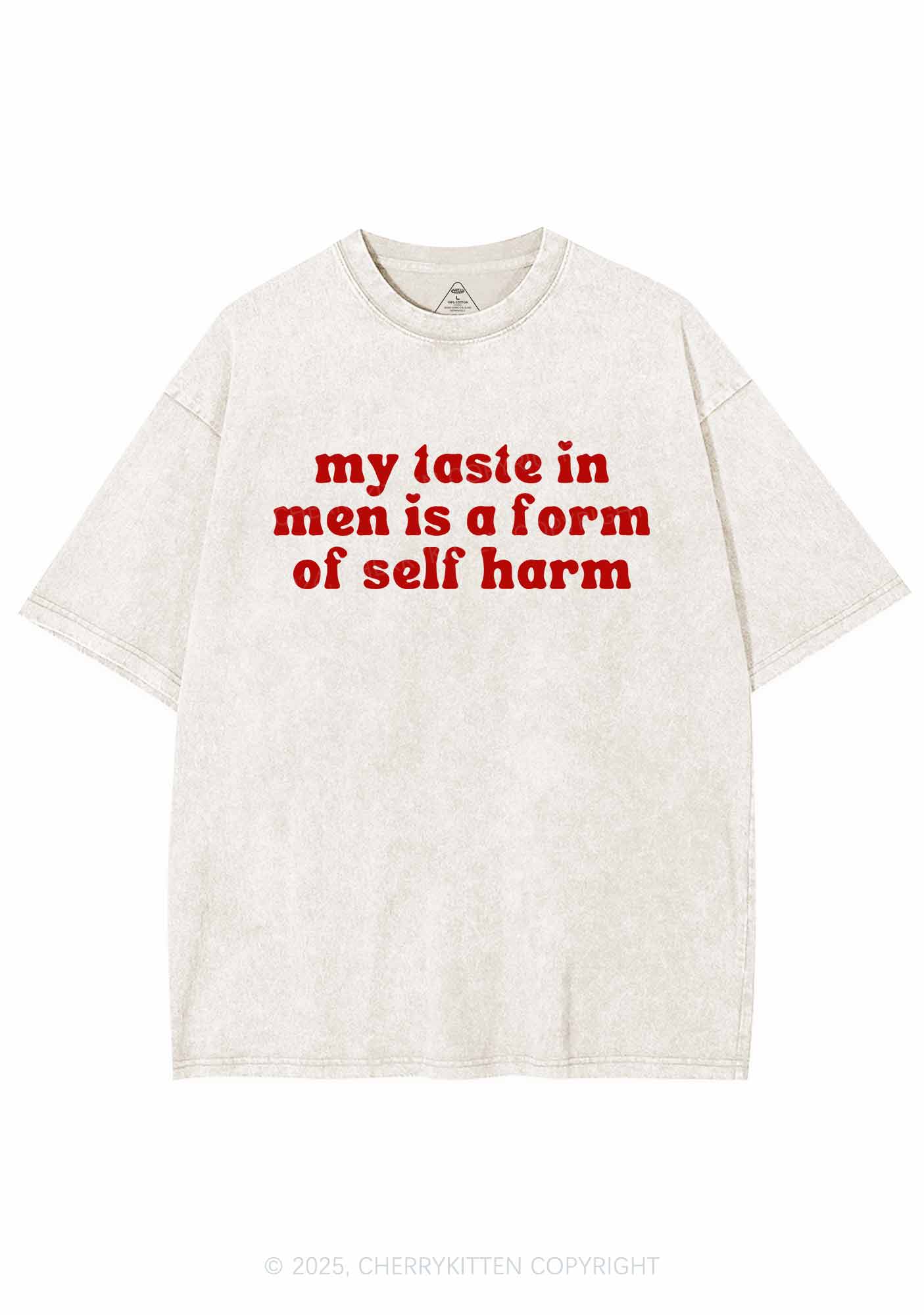 My Taste In Men Y2K Shirts Washed Tee Cherrykitten