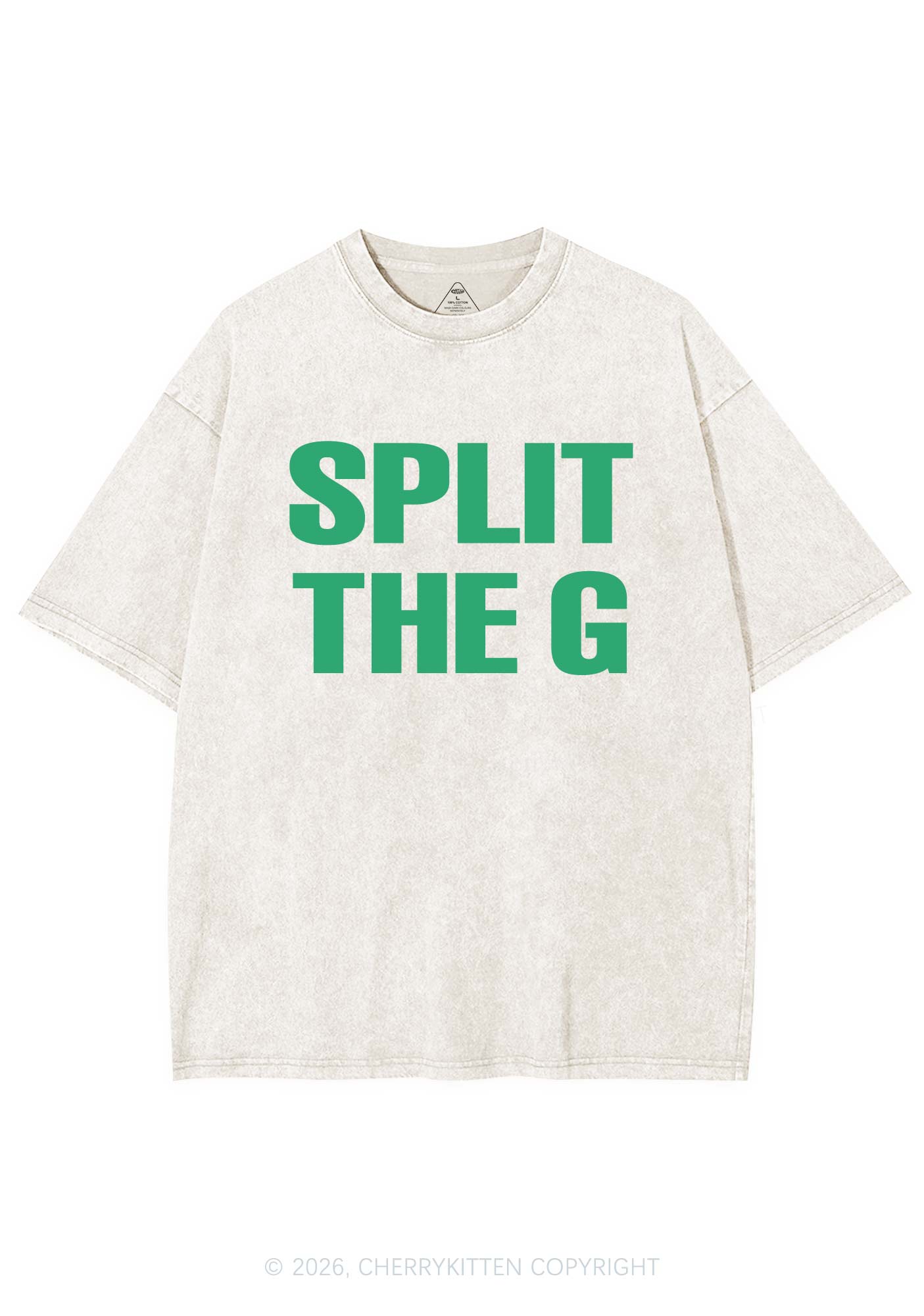 Split The G St Patricks Y2K Shirts Washed Tee Cherrykitten