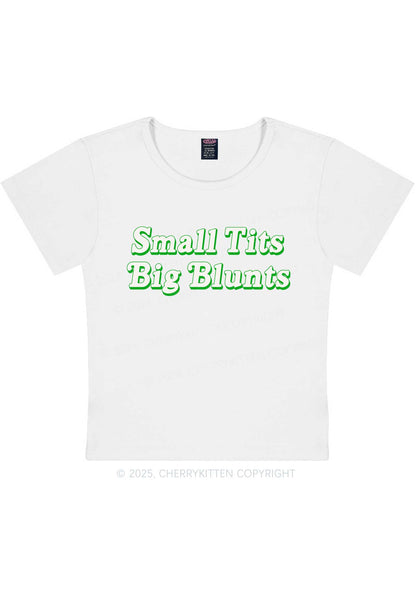 Small Txts Big Blunts Y2K Baby Tee Cherrykitten