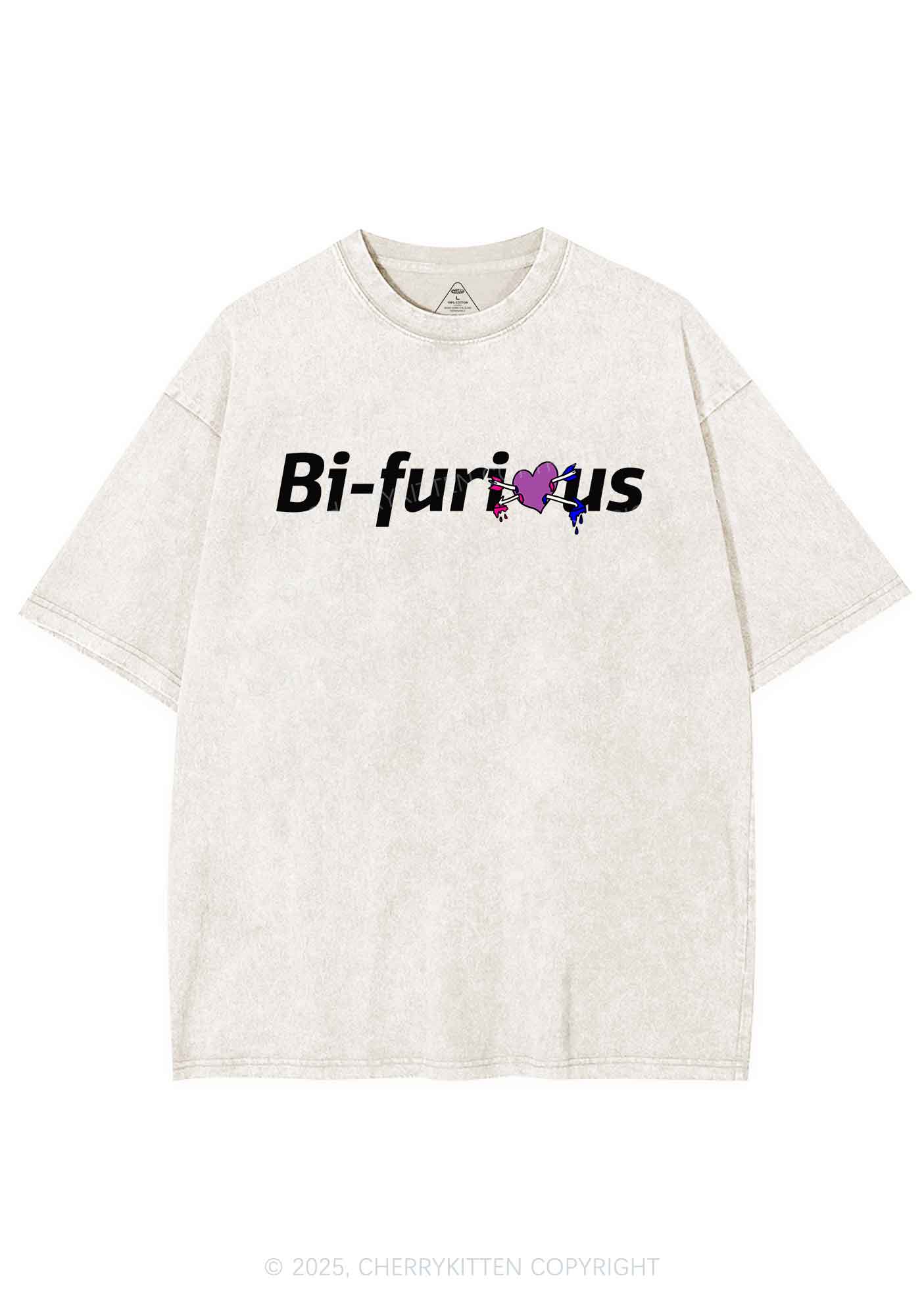 Bifurious Pride Y2K Shirts Washed Tee Cherrykitten