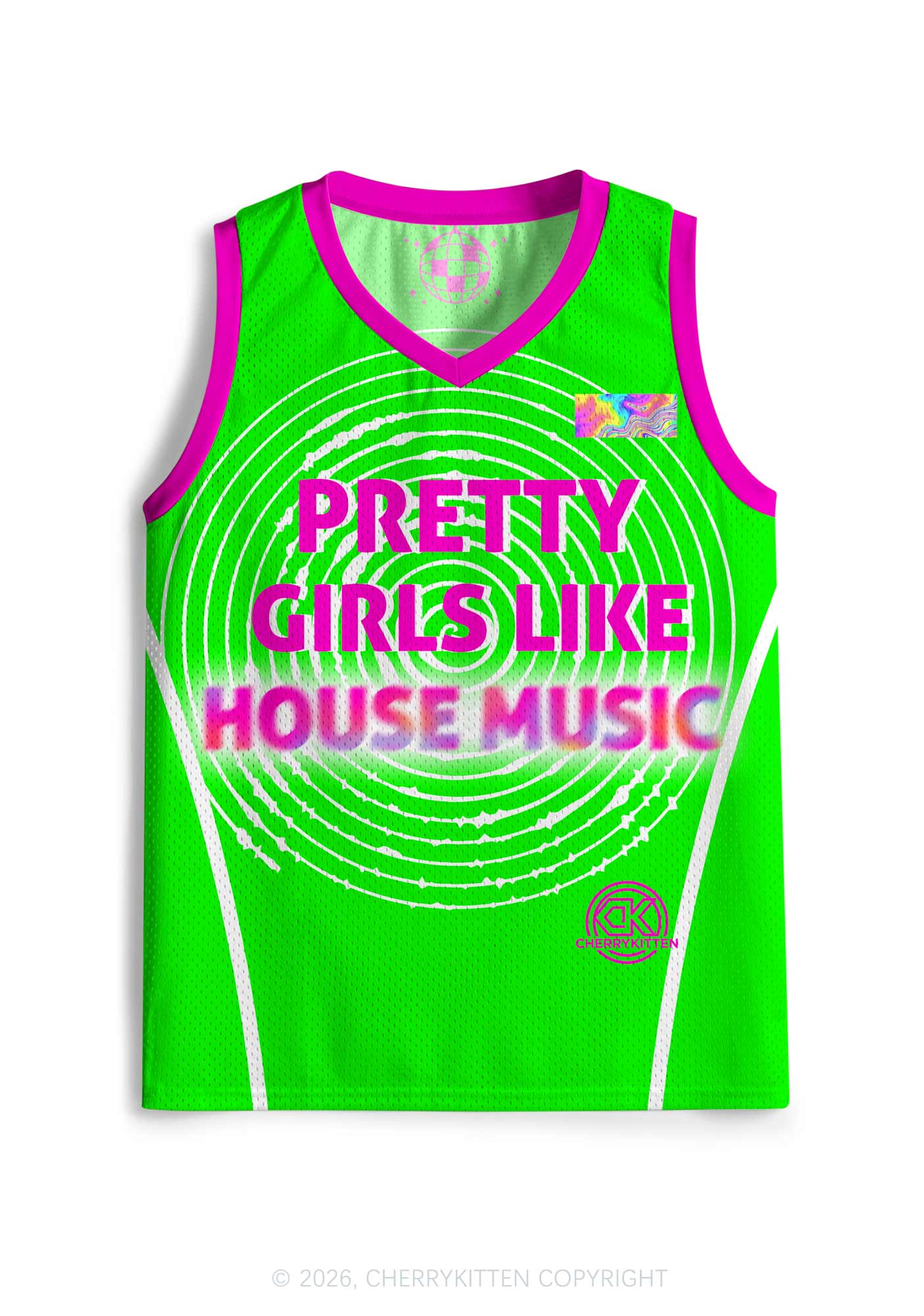 Pretty Girls Like House Music Y2K Sport Jersey Tank Cherrykitten