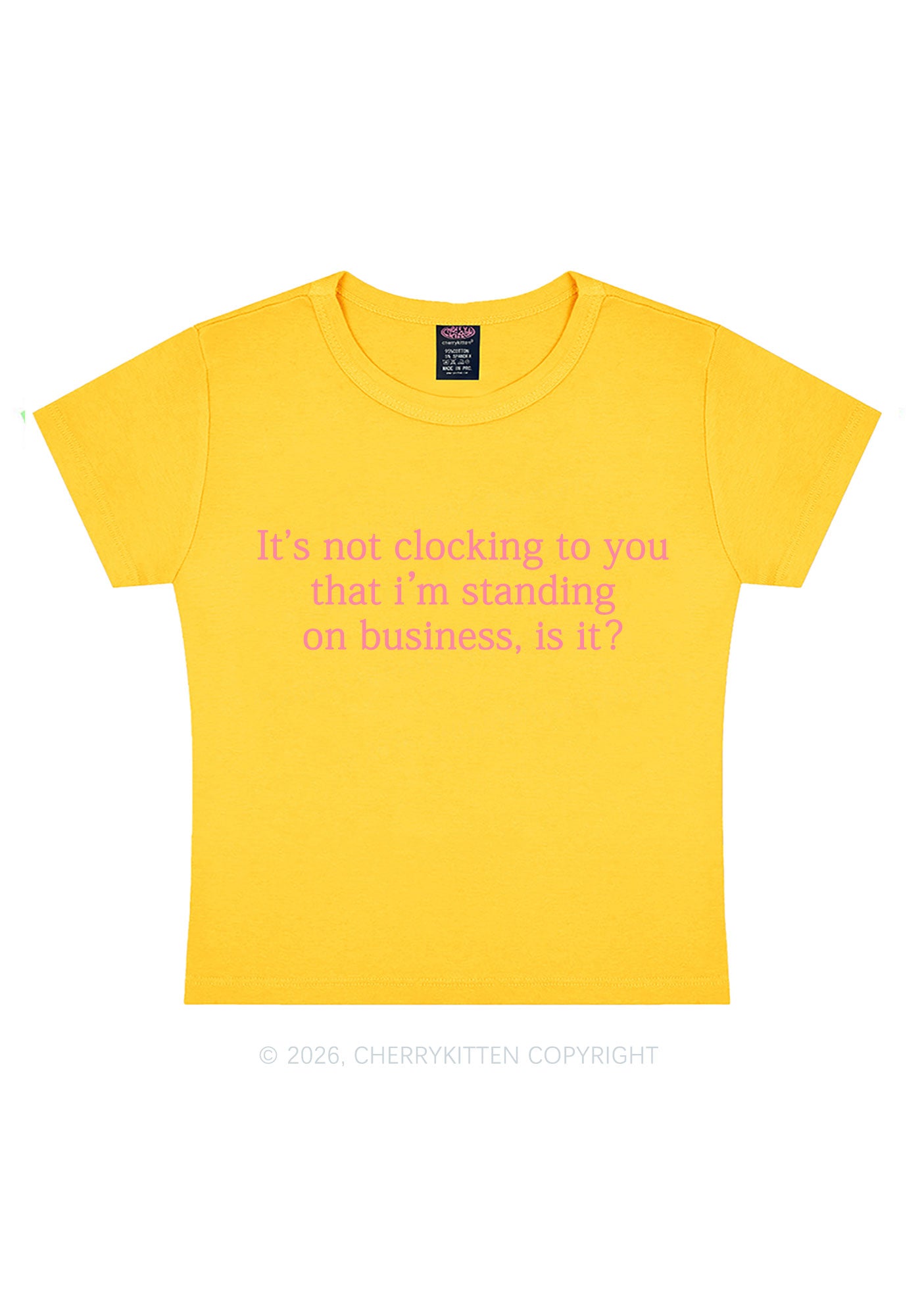 Standing On Business Y2K Baby Tee Cherrykitten