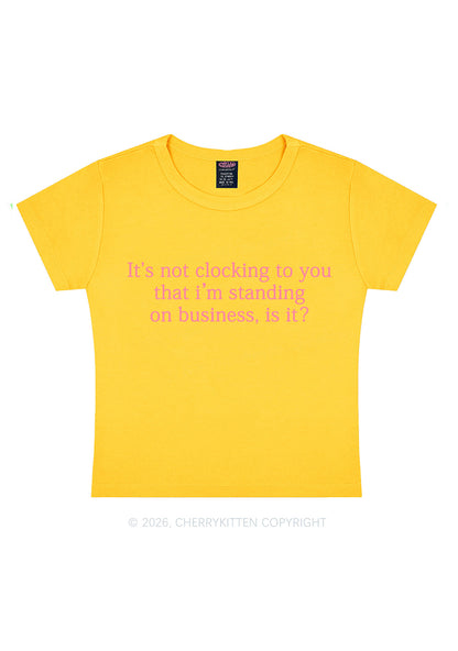 Standing On Business Y2K Baby Tee Cherrykitten