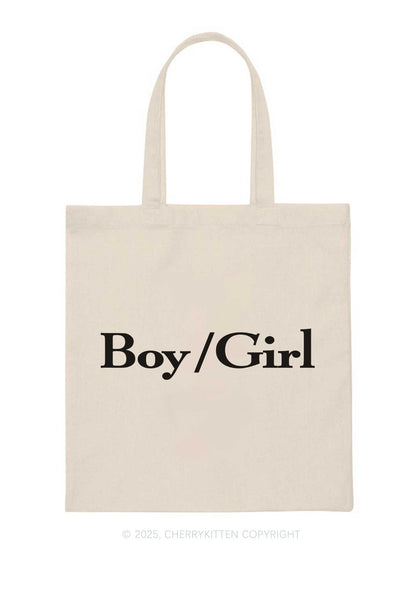 Boy Or Girl Pride Y2K Canvas Tote Bag Cherrykitten