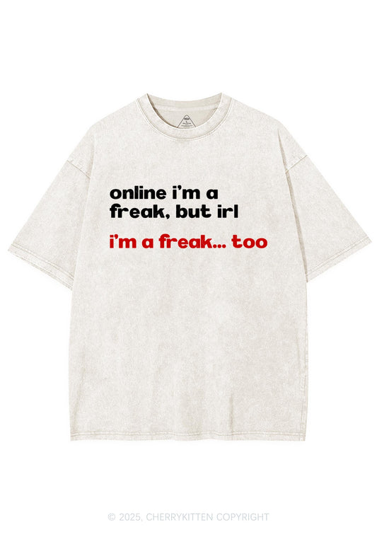 Im A Freak Y2K Shirts Washed Tee Cherrykitten