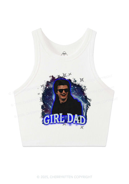 Girl Dad Starry Sky Y2K Crop Tank Top Cherrykitten