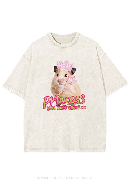 Princess You Can't Afford Me Y2K Washed Tee Cherrykitten