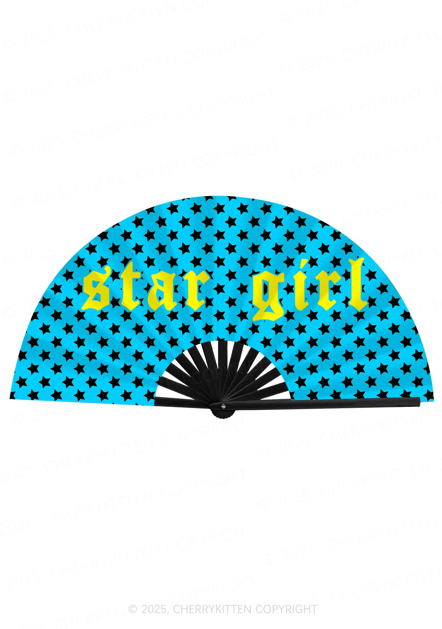 Star Girl Y2K Rave Hand Fan Cherrykitten