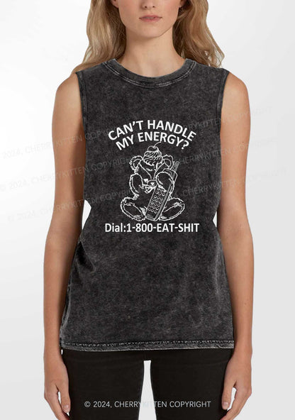 Can't Handle My Energy Y2K Washed Tank Cherrykitten