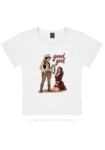 Good Girl Western Cowgirls Pride Y2K Baby Tee Cherrykitten