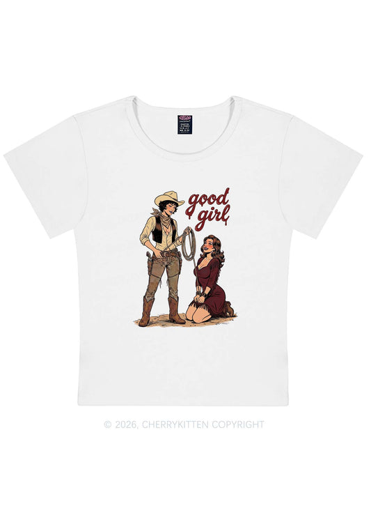 Good Girl Western Cowgirls Pride Y2K Baby Tee Cherrykitten