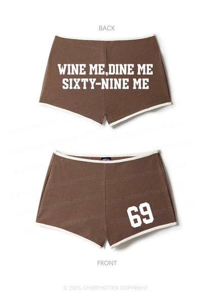 Wine Me Dine Me Y2K Booty Shorts Cherrykitten