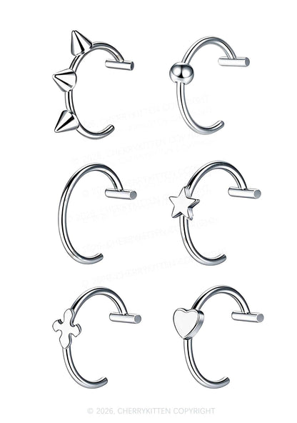 1pc No Pierced Lip Rings Y2K Piercing Cherrykitten