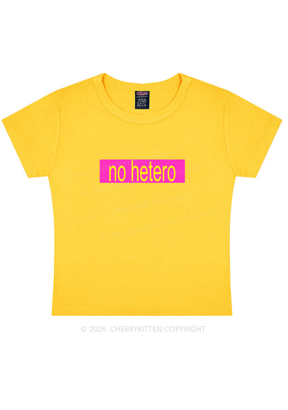 No Hetero Pride Y2K Baby Tee Cherrykitten