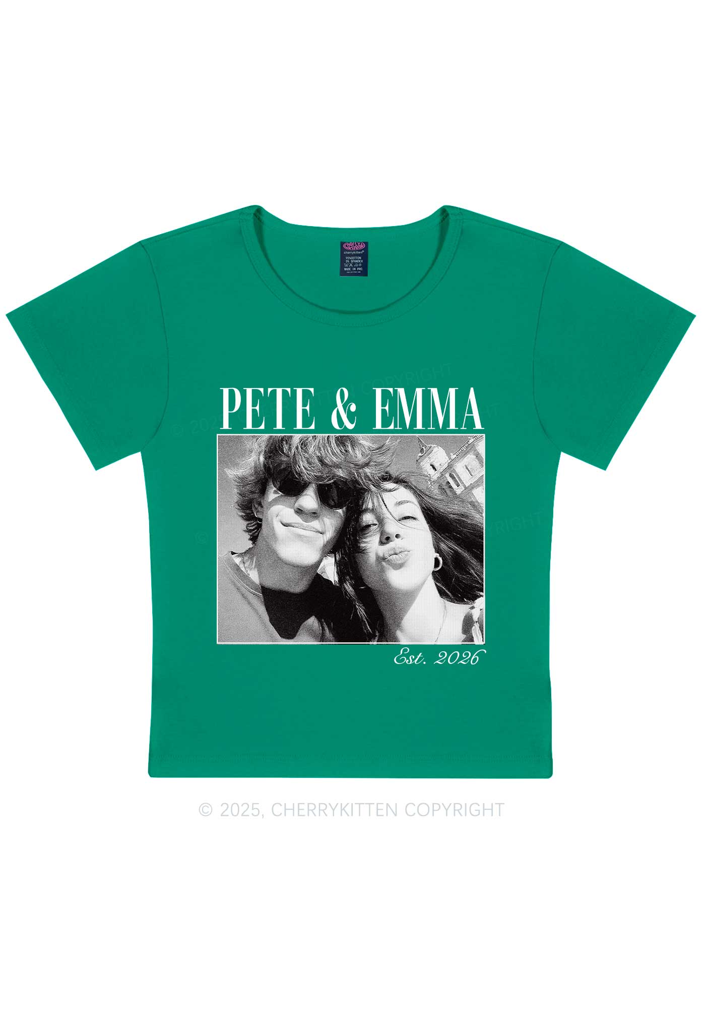 Custom Lover Photo Y2K Baby Tee Cherrykitten