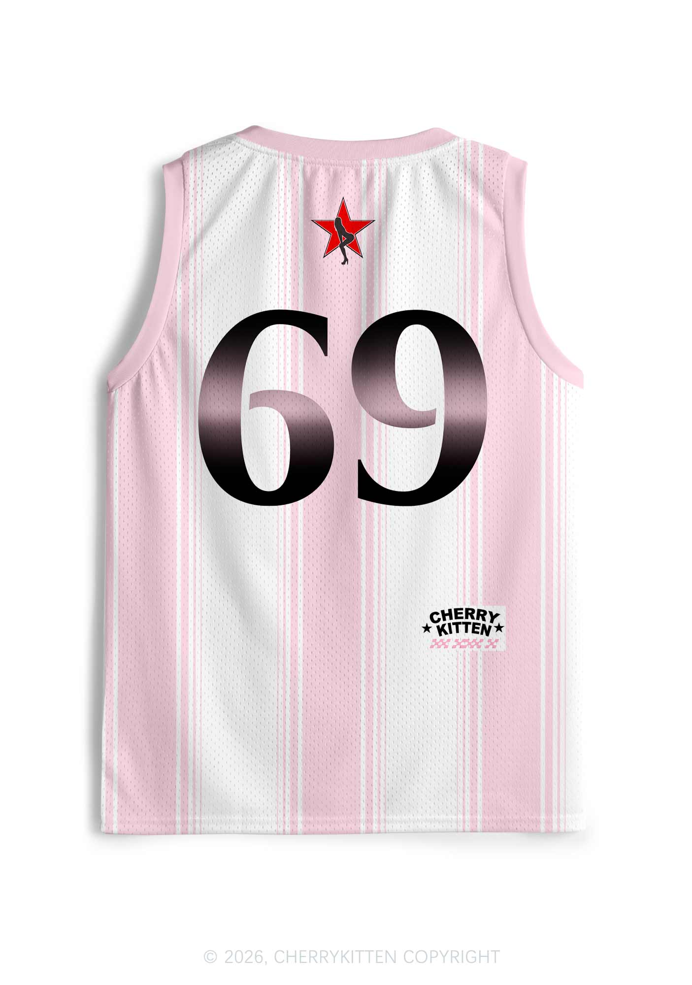 Pale Pink Lesbian Princess Pride Y2K Sport Jersey Tank Cherrykitten