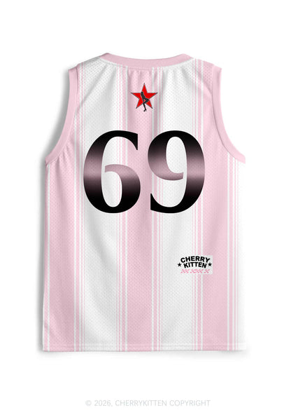 Pale Pink Lesbian Princess Pride Y2K Sport Jersey Tank Cherrykitten