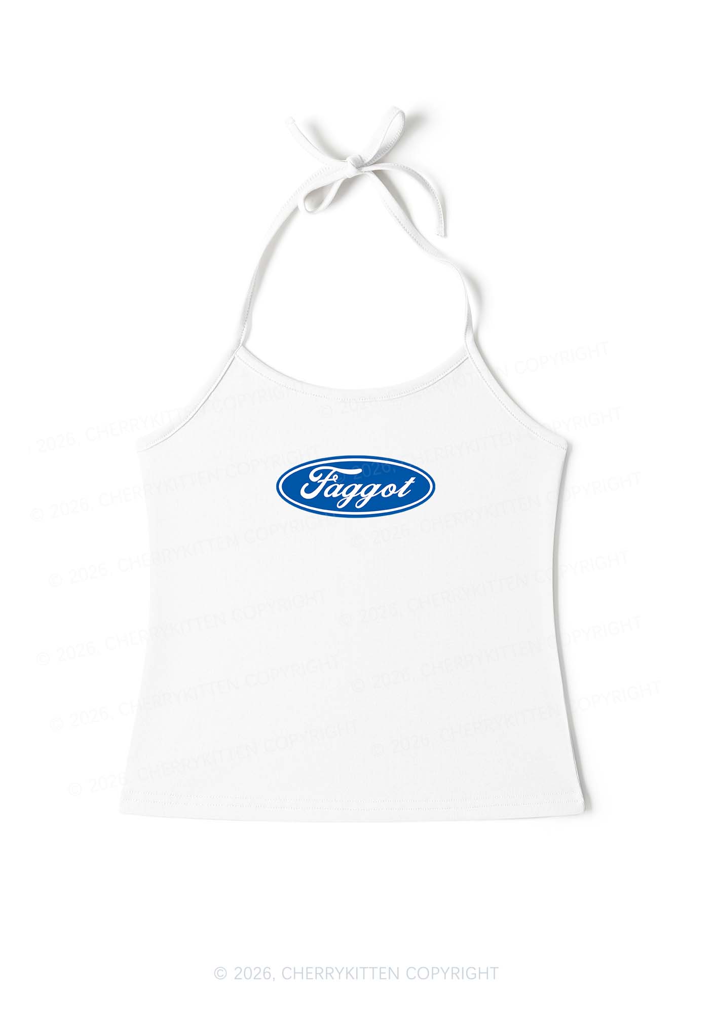 Faggot Pride Y2K Halter Neck Cami Cherrykitten