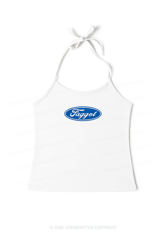 Faggot Pride Y2K Halter Neck Cami Cherrykitten