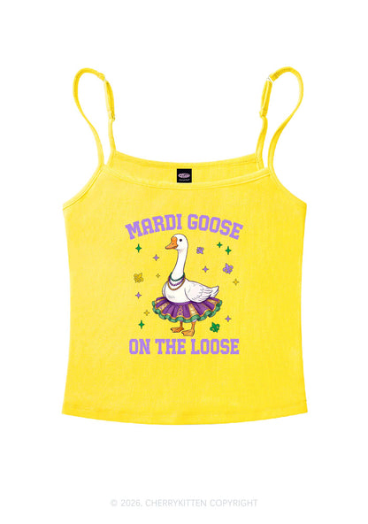 Mardi Gras Goose Y2K Spaghetti Strap Cami Cherrykitten