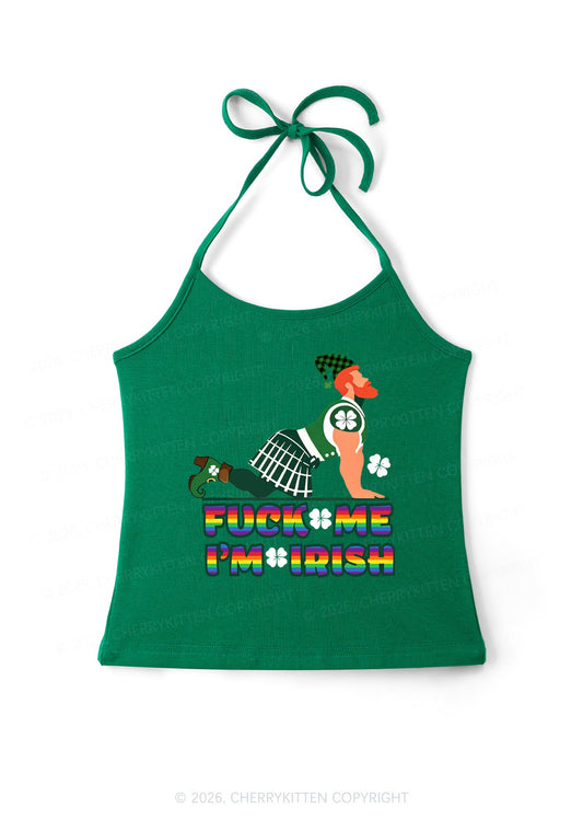 Fxxk Me Im Irish St Patricks Y2K Halter Neck Cami Cherrykitten