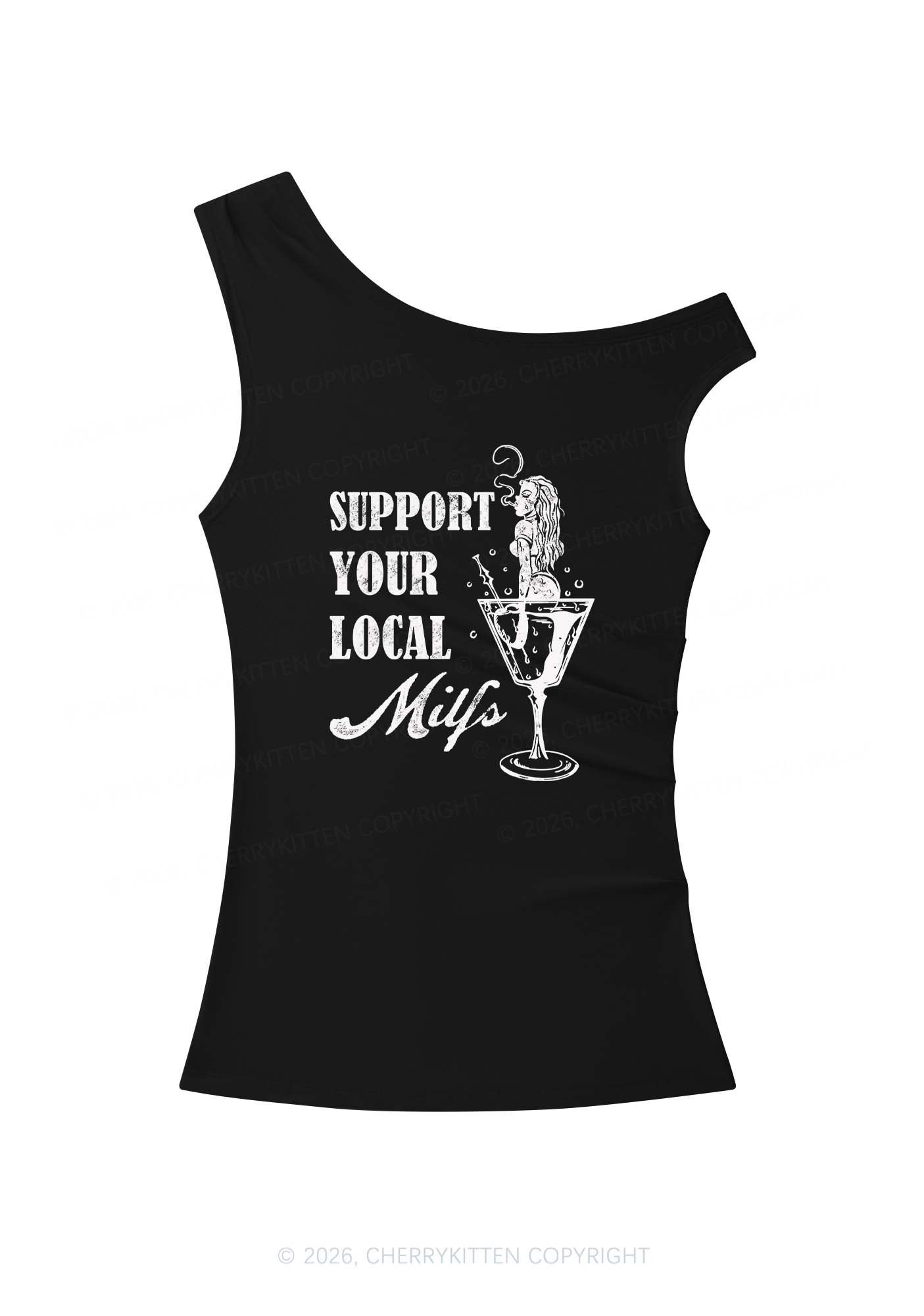Your Local Mxxf Y2K Off Shoulder Tank Top Cherrykitten