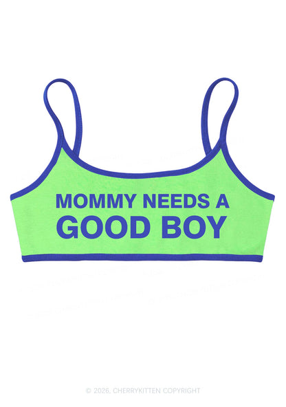 Mommy Needs A Good Boy Y2K Super Crop Cami Cherrykitten