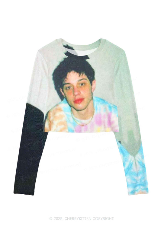 PD Y2K Mesh Long Sleeve Crop Top Cherrykitten