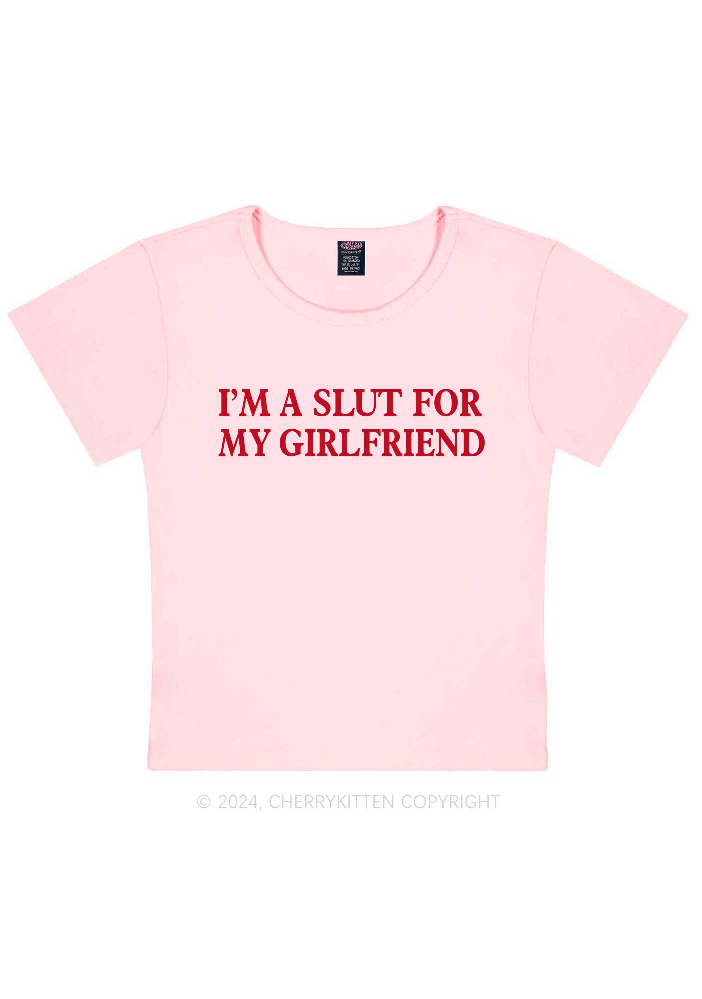 Slxt For My Girlfriend Y2K Valentine's Day Baby Tee Cherrykitten