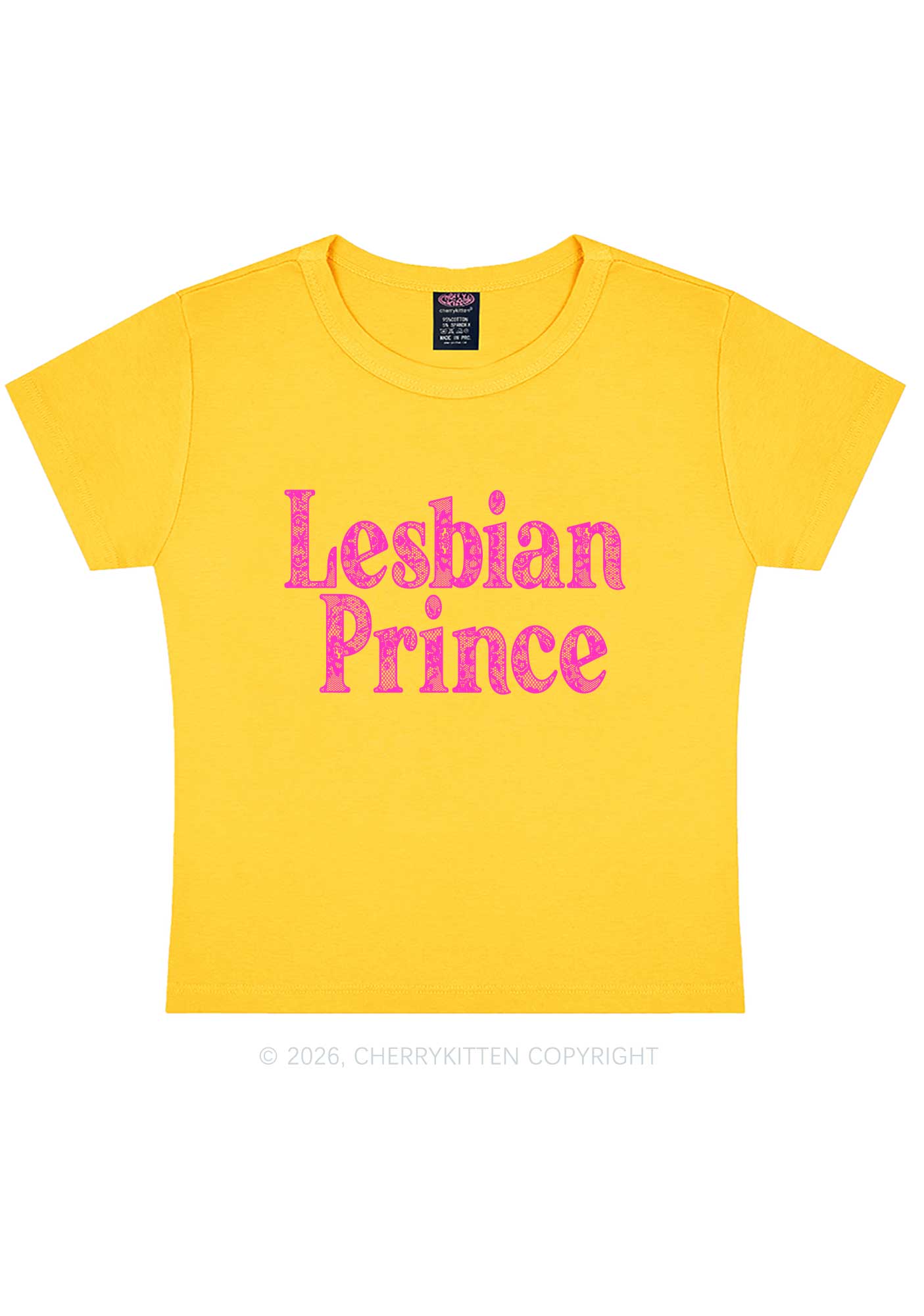 Lesbian Prince Pride Y2K Baby Tee Cherrykitten