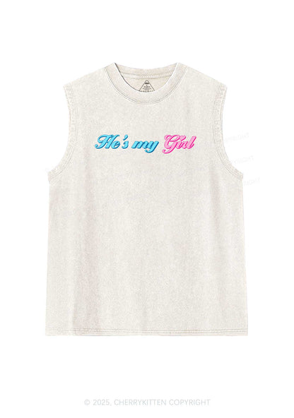 He Is My Girl Pride Y2K Washed Muscle Tank Cherrykitten