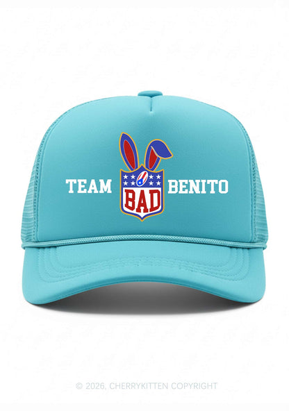 Pink Football Bunny Y2K Trucker Hat Cherrykitten