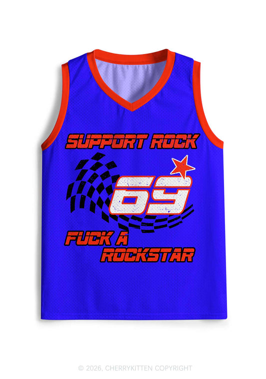 Support Rock Fxxk A Rockstar Y2K Sport Jersey Tank Cherrykitten