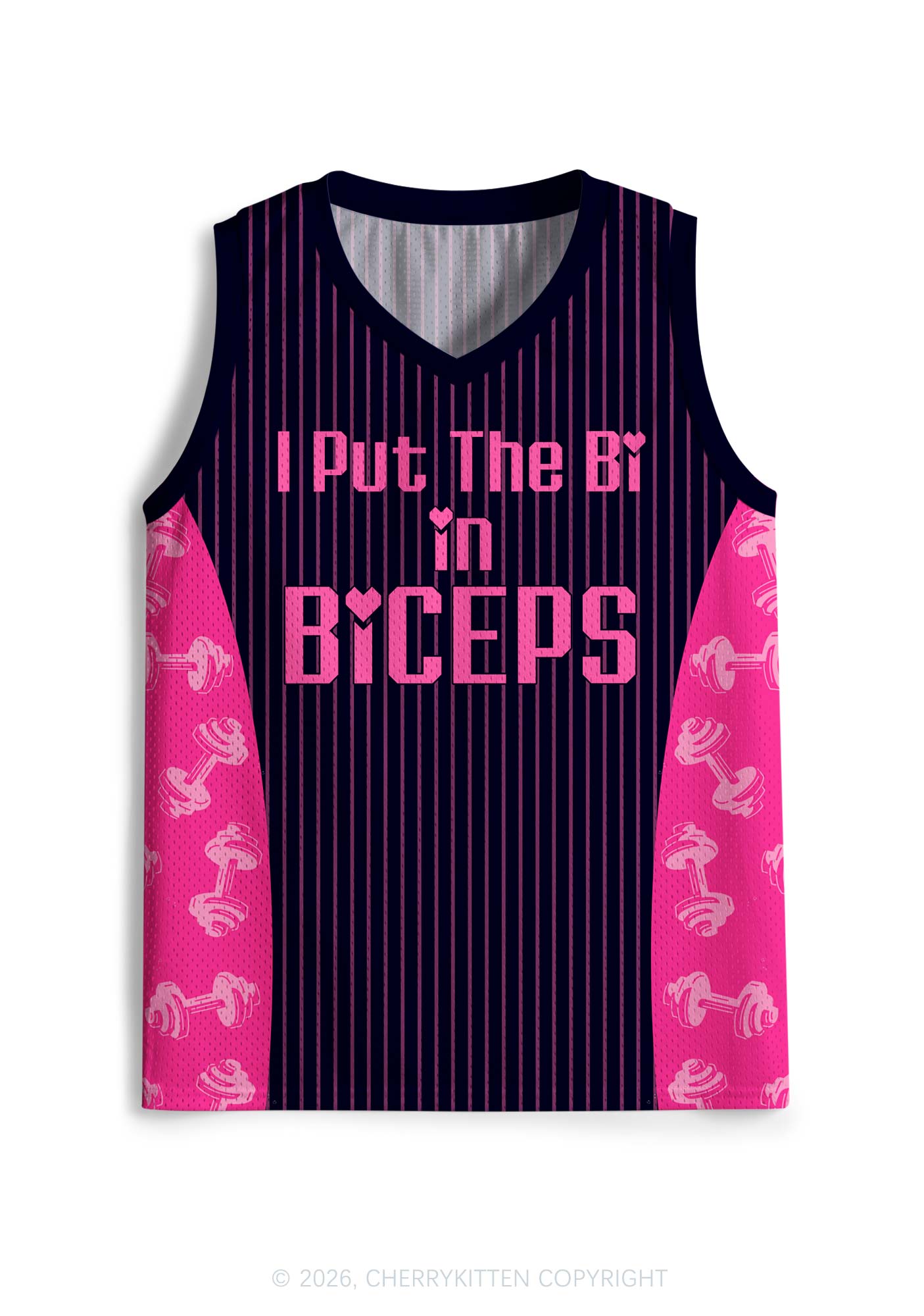 I Put The Bi In Biceps Pride Y2K Sport Jersey Tank Cherrykitten