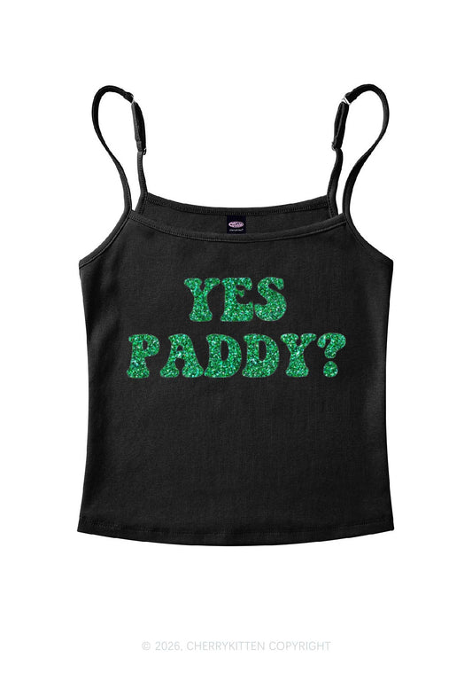 Glitter Yes Paddy St Patricks Y2K Spaghetti Strap Cami Cherrykitten