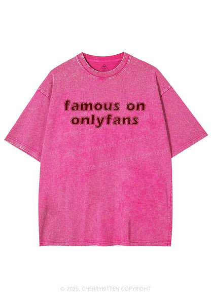 Famous On Onlyfans Y2K Shirts Washed Tee Cherrykitten