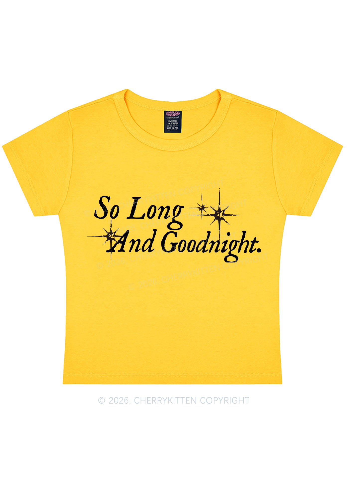 So Long And Goodnight Y2K Baby Tee Cherrykitten