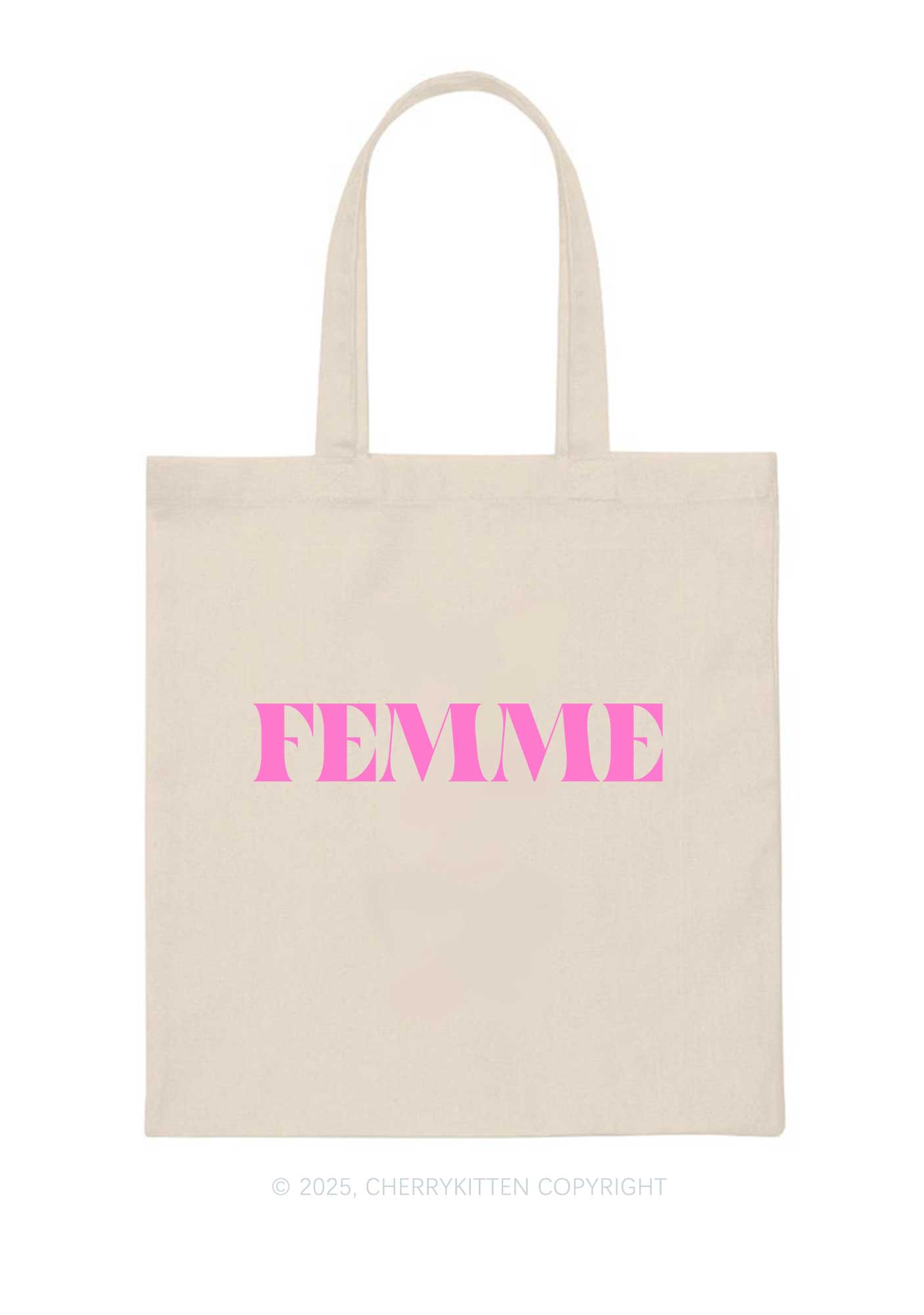 Femme Pride Y2K Canvas Tote Bag Cherrykitten