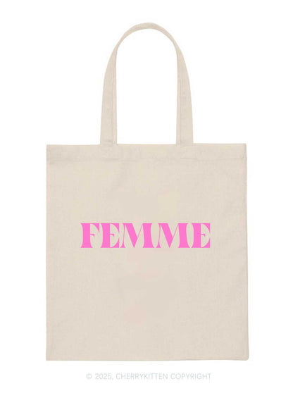 Femme Pride Y2K Canvas Tote Bag Cherrykitten