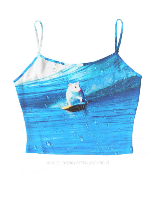 Surfing Mouse Y2K Mesh Cami Tank Cherrykitten