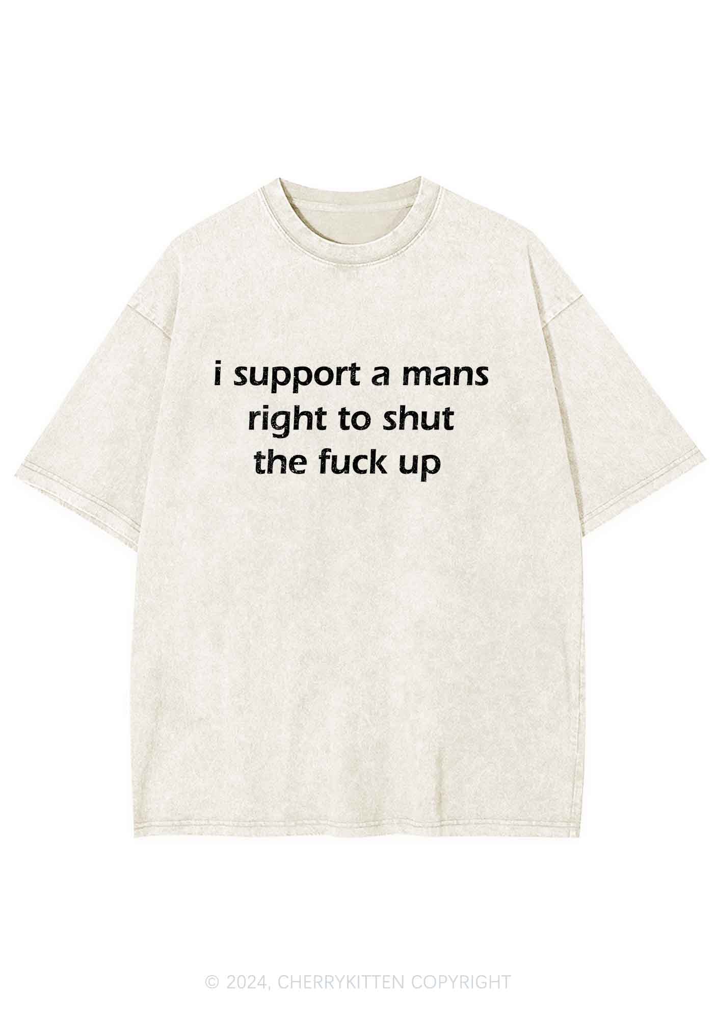 I Support A Mans Right Y2K Washed Tee Cherrykitten