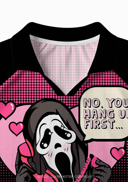 Halloween Custom Pink Horror Hang Up Heart Y2K Long Sleeve Sport Jersey Shirts Cherrykitten