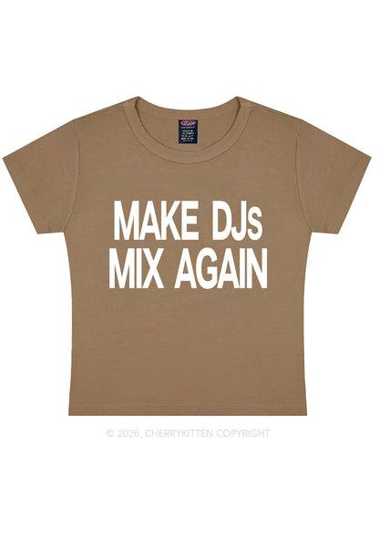 Make DJs Mix Again Y2K Baby Tee Cherrykitten