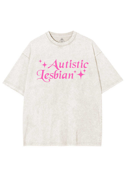 Autistic Lesbian Y2K Shirts Washed Tee Cherrykitten