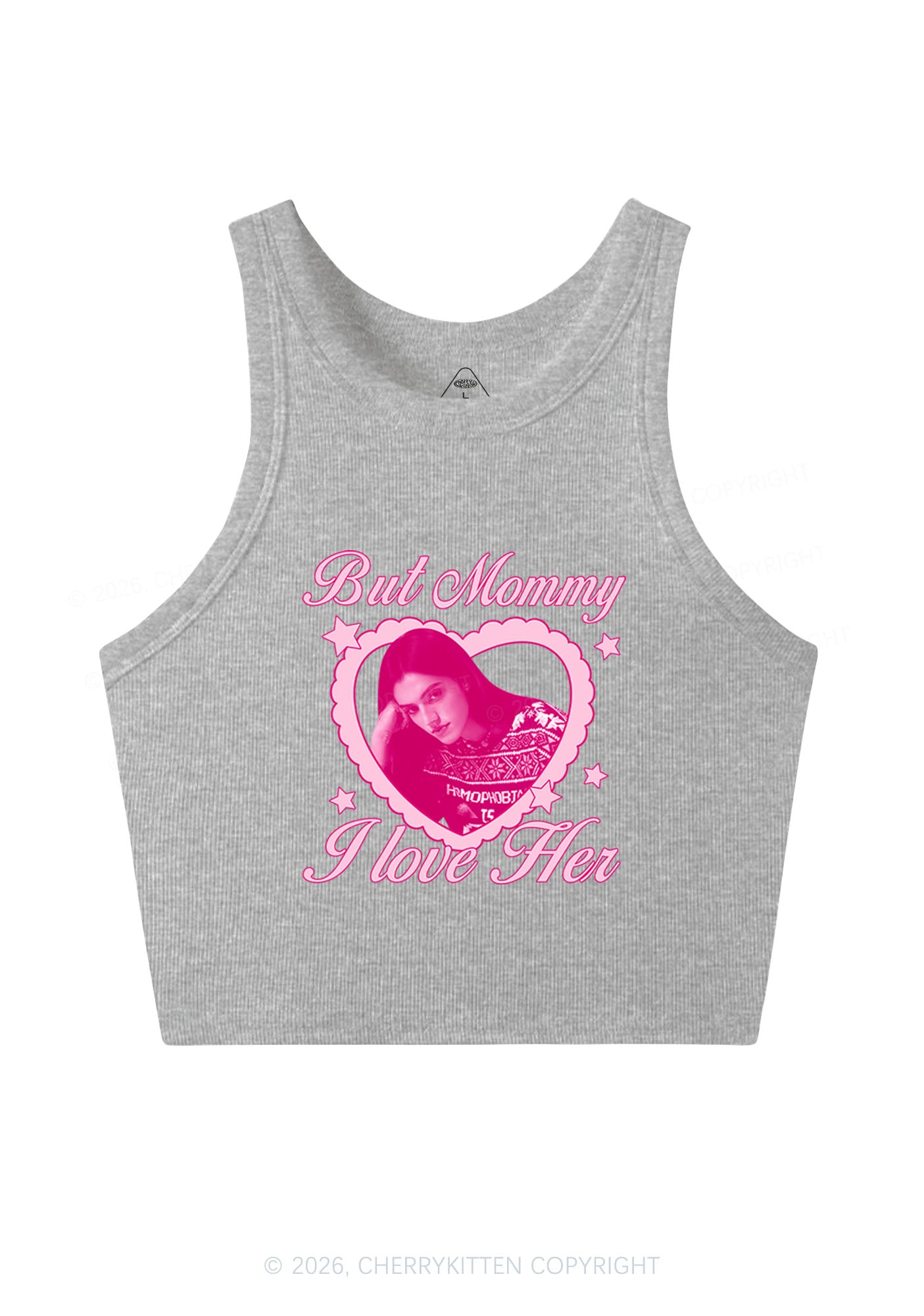 Custom But Mommy I Love Her Y2K Crop Tank Top Cherrykitten
