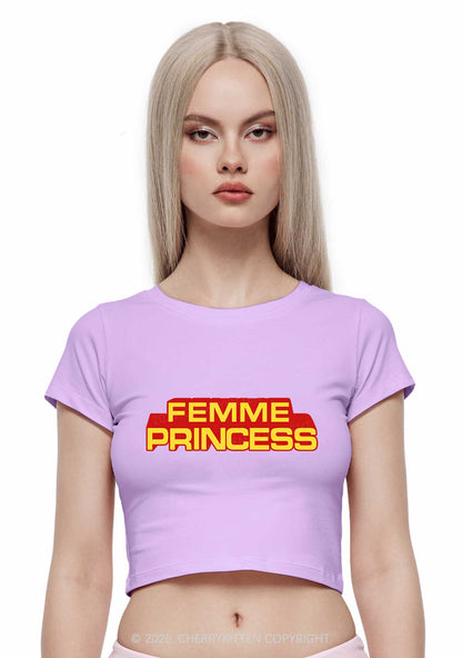 Femme Princess Pride Y2K Baby Tee Cherrykitten