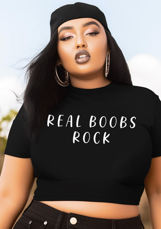 Curvy Real Bxxbs Rock Baby Tee