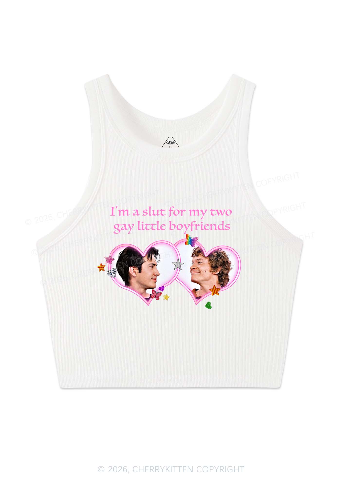 Slxt For My Gay Boyfriends HR Y2K Crop Tank Top Cherrykitten